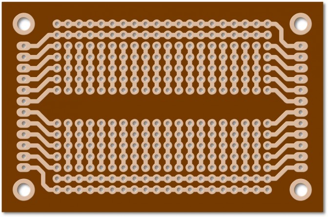 Breadboard Type General Purpose Dot Matrix PCB - CNC Drilling (Min Order Quantity 1pc for this Product)